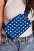 Star And Stripe Print Adjustable Crossbody Bag