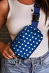 Star And Stripe Print Adjustable Crossbody Bag