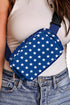 Star And Stripe Print Adjustable Crossbody Bag