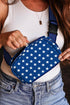 Star And Stripe Print Adjustable Crossbody Bag