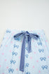 Star And Stripe Print Bow Detail Two Piece Lounge Set