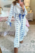 Star And Stripe Print Bow Detail Two Piece Lounge Set