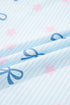 Star And Stripe Print Bow Detail Two Piece Lounge Set