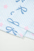 Star And Stripe Print Bow Detail Two Piece Lounge Set