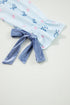 Star And Stripe Print Bow Detail Two Piece Lounge Set