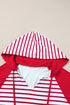 Star And Stripe Print Short Sleeve Drawstring Hooded T Shirt