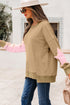 Star Applique Contrast Sleeve Crew Neck Pullover Sweatshirt