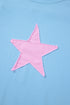 Star Applique Drop Shoulder Relaxed Fit Tee