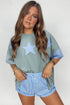 Star Applique Drop Shoulder Relaxed Fit Tee