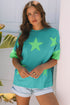 Star Applique Drop Shoulder Relaxed Fit Tee