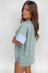 Star Applique Drop Shoulder Relaxed Fit Tee
