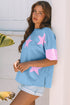 Star Applique Drop Shoulder Relaxed Fit Tee