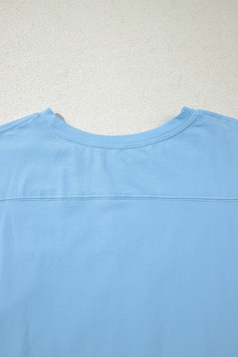 Star Applique Drop Shoulder Relaxed Fit Tee