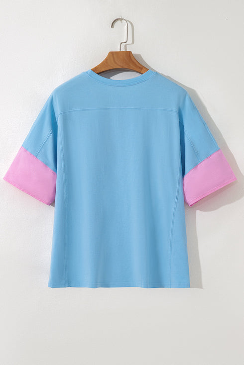 Star Applique Drop Shoulder Relaxed Fit Tee