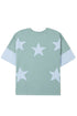 Star Applique Drop Shoulder Relaxed Fit Tee