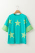 Star Applique Drop Shoulder Relaxed Fit Tee