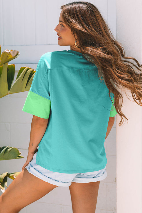 Star Applique Drop Shoulder Relaxed Fit Tee