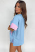 Star Applique Drop Shoulder Relaxed Fit Tee