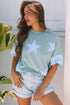 Star Applique Drop Shoulder Relaxed Fit Tee