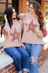 Star Applique Floral Print Sleeve Raw Edge Hoodie