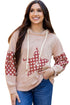 Star Applique Floral Print Sleeve Raw Edge Hoodie