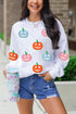 Star Eye Pumpkin Patch Crew Neck Pullover Sweatshirt