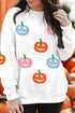 Star Eye Pumpkin Patch Crew Neck Pullover Sweatshirt