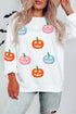 Star Eye Pumpkin Patch Crew Neck Pullover Sweatshirt