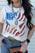 Star Graphic Print Short Sleeve Crew Neck T Shirt