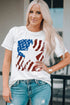 Star Graphic Print Short Sleeve Crew Neck T Shirt