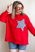 Star Patch Embroidery Applique Long Sleeve Top