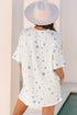 Star Pattern Drop Shoulder Oversized Knit Tee