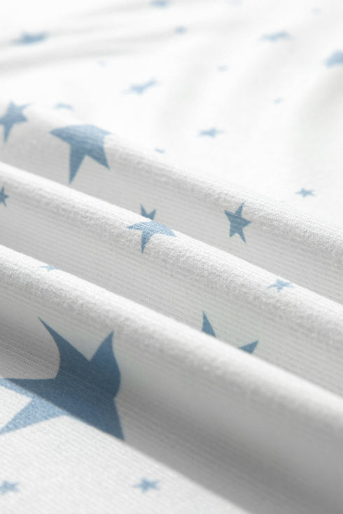 Star Pattern Drop Shoulder Oversized Knit Tee