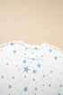 Star Pattern Drop Shoulder Oversized Knit Tee