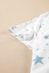 Star Pattern Drop Shoulder Oversized Knit Tee