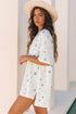 Star Pattern Drop Shoulder Oversized Knit Tee