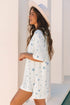 Star Pattern Drop Shoulder Oversized Knit Tee