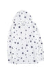 Star Print Hoodie With Side Slits