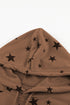 Star Print Hoodie With Side Slits