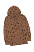 Star Print Hoodie With Side Slits