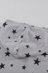 Star Print Hoodie With Side Slits