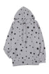 Star Print Hoodie With Side Slits