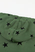 Star Print Hoodie With Side Slits