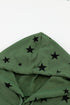 Star Print Hoodie With Side Slits