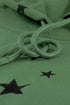 Star Print Hoodie With Side Slits