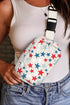 Star Print Nylon Adjustable Buckle Strap Crossbody Bag