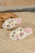 Star Print Plush Fleece Open Toe Slide Slippers