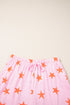 Star Print Short Sleeve Button Front Pajama Set