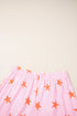 Star Print Short Sleeve Button Front Pajama Set