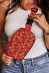 Star Print Strap Adjustable Nylon Camera Crossbody Bag